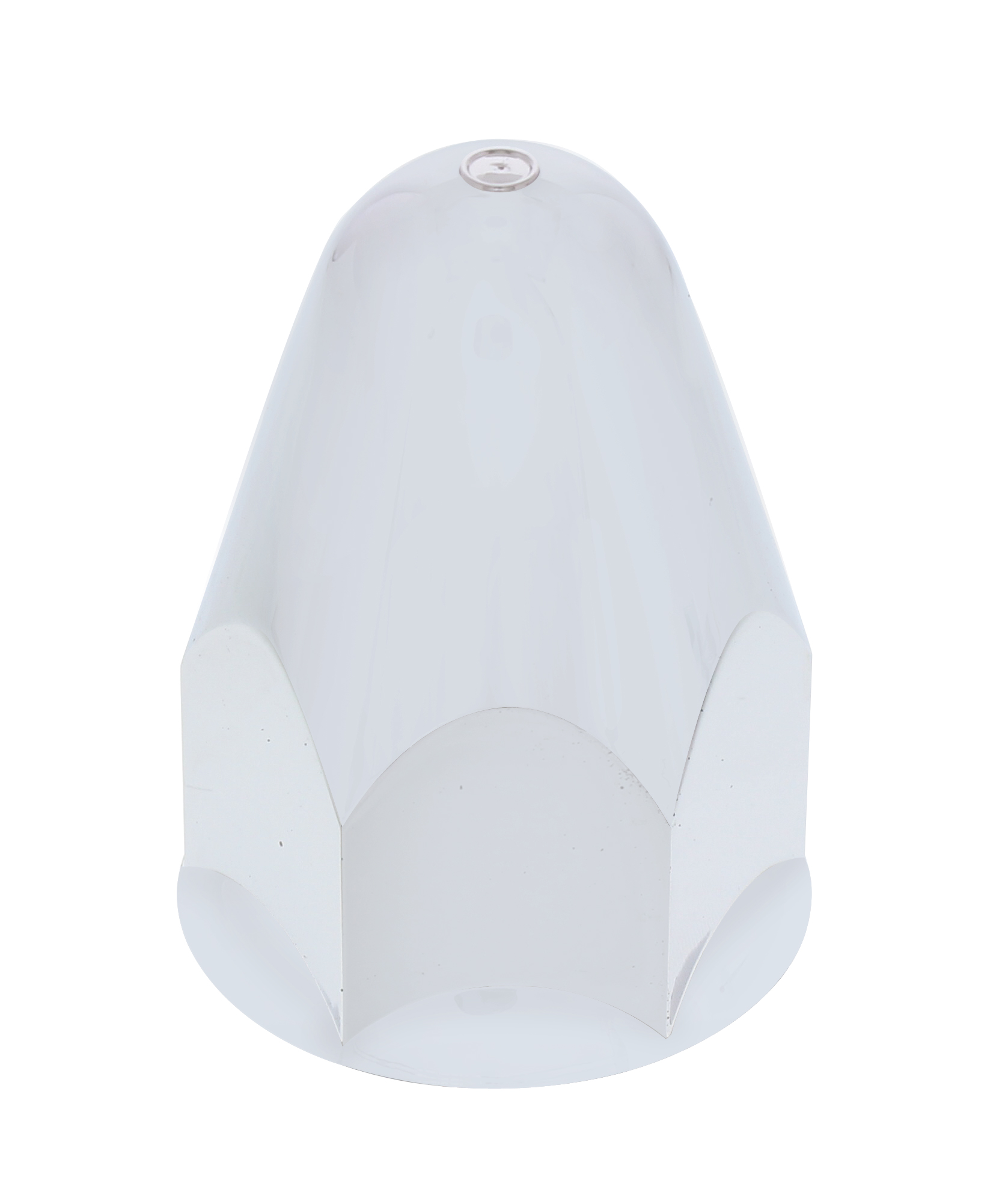 Chrome Plastic 1 1/2" X 2 3/4" Slotted Bullet Push-On Nut Cover