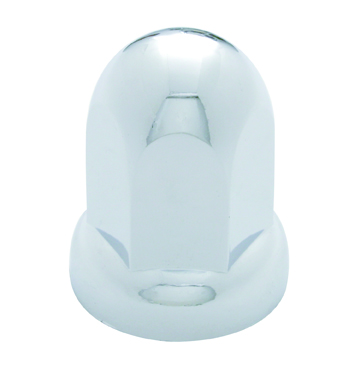 Chrome 33Mm X 2 7/16" Plastic Standard Push-On Nut Cover W/ Flange