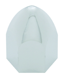 Chrome Plastic 1" X 1 5/8" Bullet Push-On Nut Cover
