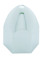 Chrome Plastic 11/16" X 1 5/16" Bullet Push-On Nut Cover