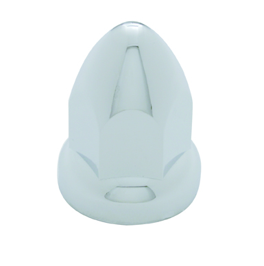 Chrome Plastic 33Mm X 2 3/8" Bullet Push-On Nut Cover W/ Flange