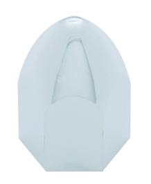 Chrome Plastic 15/16" X 1 5/8" Bullet Push-On Nut Cover W/ Flange