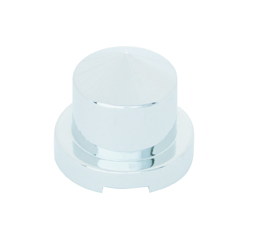 Chrome Plastic 9/16" X 1 1/4" Pointed Round Push-On Nut Cover For Hex Head Bolts