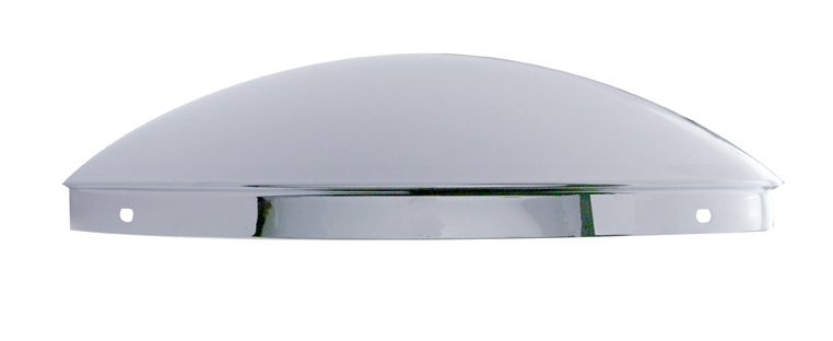 Chrome Standard Front Dome Hub Cap - 1/2" Lip