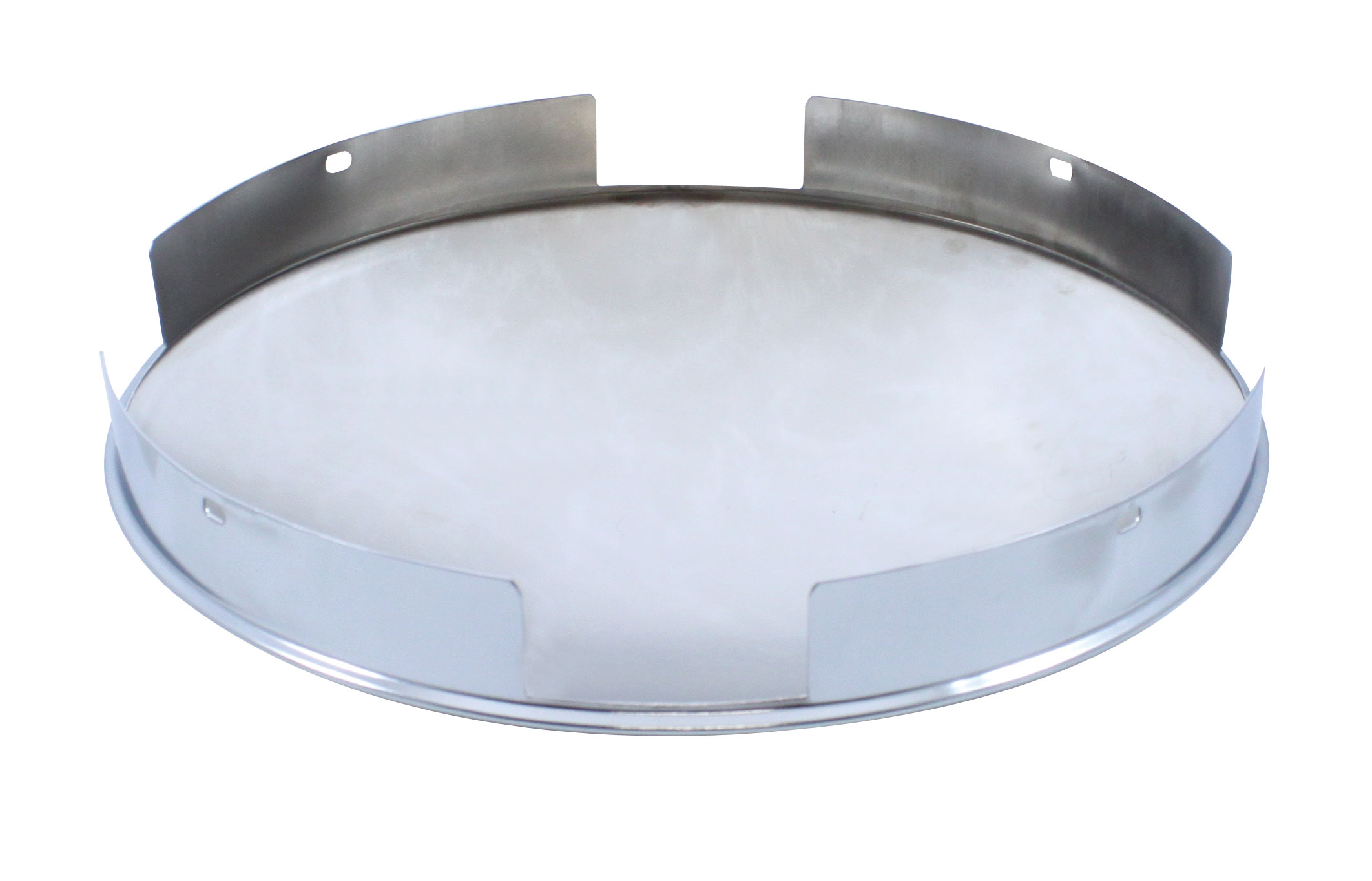 Chrome 4 Even Notch Front Dome Standard Duty Hub Cap - 1" Lip