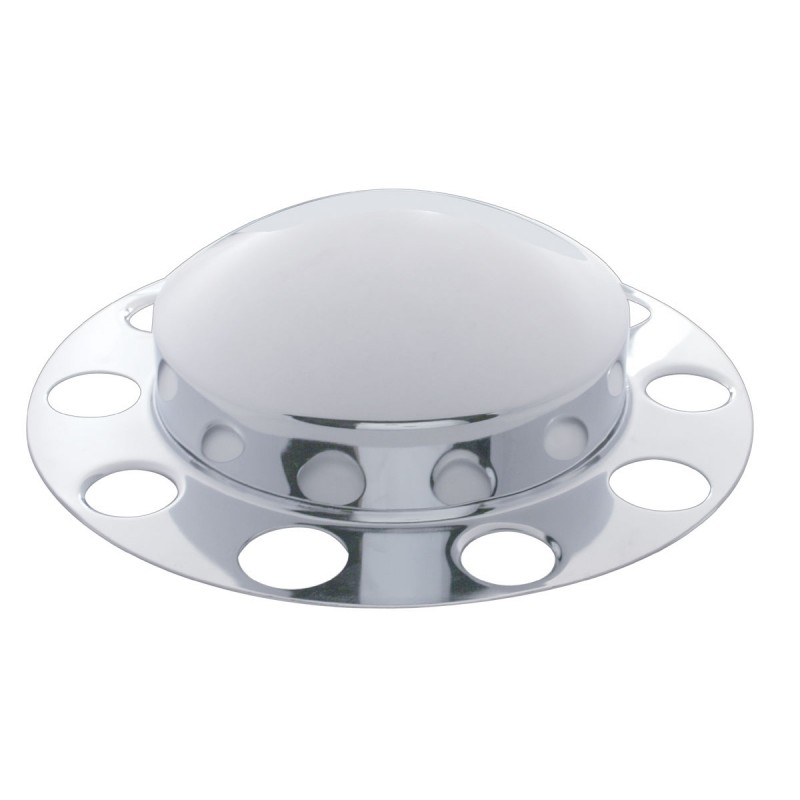 Chrome Front 3Pc. Axle Cover W/ Dome Hub Cap - Uni-Mount