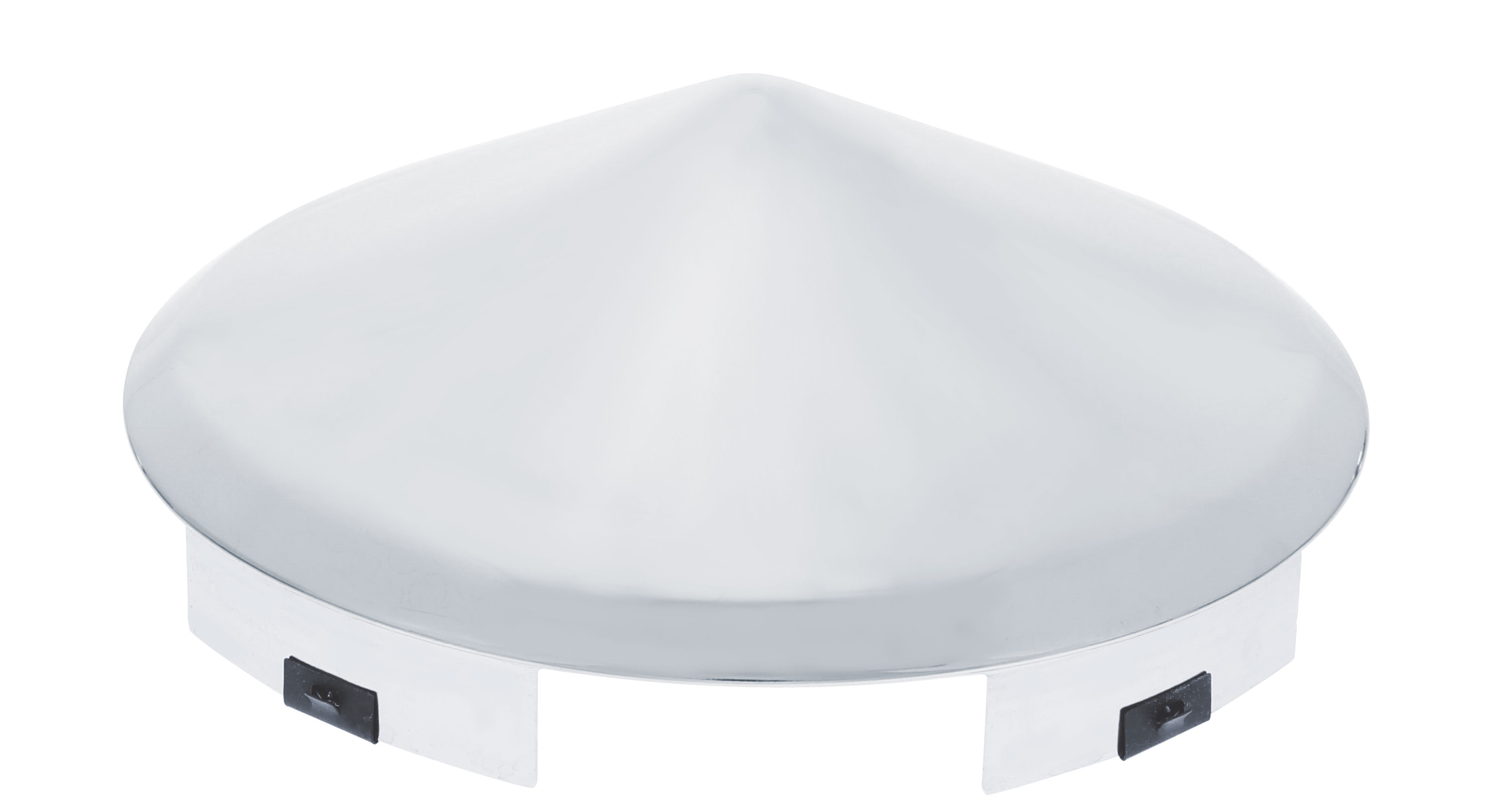 Chrome Front Pointed Hub Cap - 1" Lip