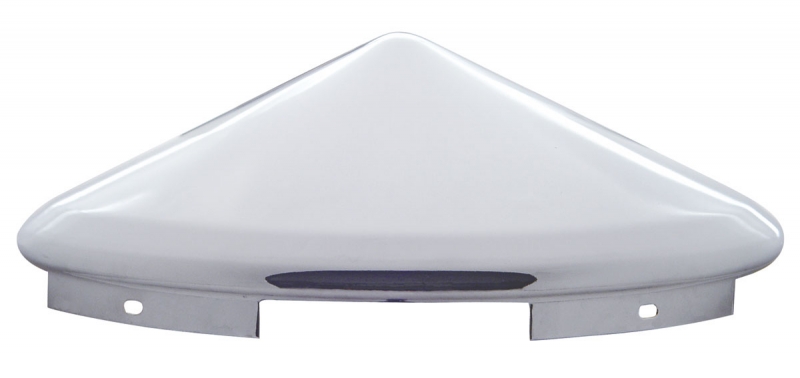 Chrome 1" Lip 5 Even Notch Front Pointed Hub Cap