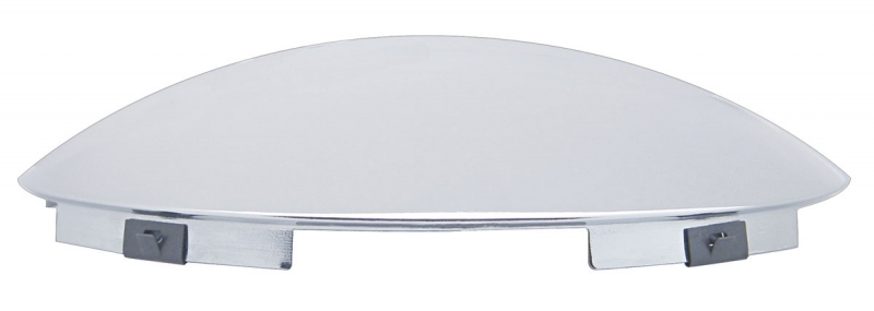 Chrome 6 Uneven Notch Front Dome Hub Cap - 7/16" Lip