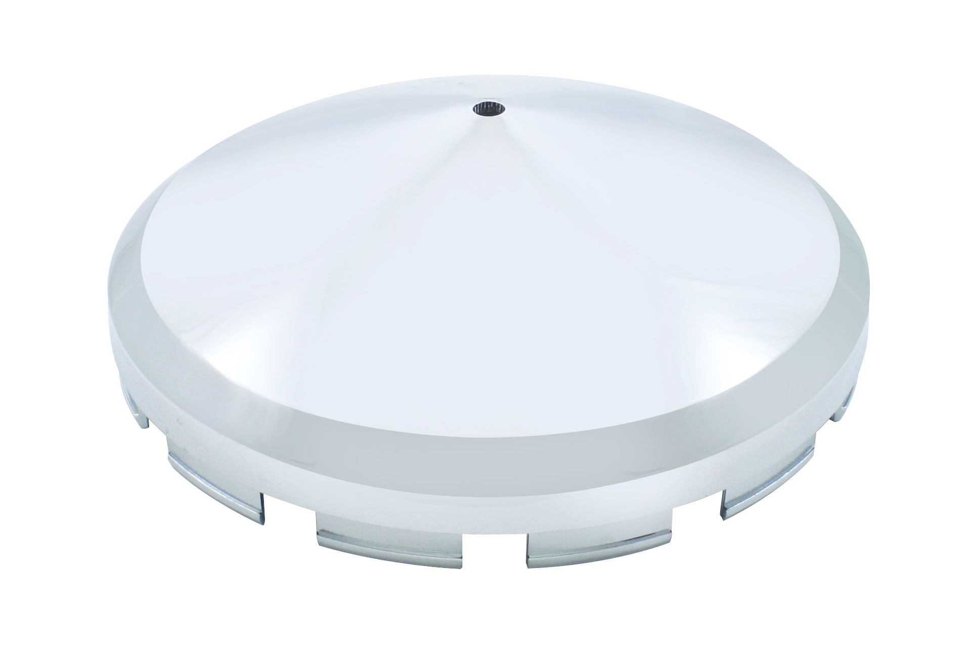 Chrome Plastic Front Pointed Axle Cover Hub Cap W/ Hole