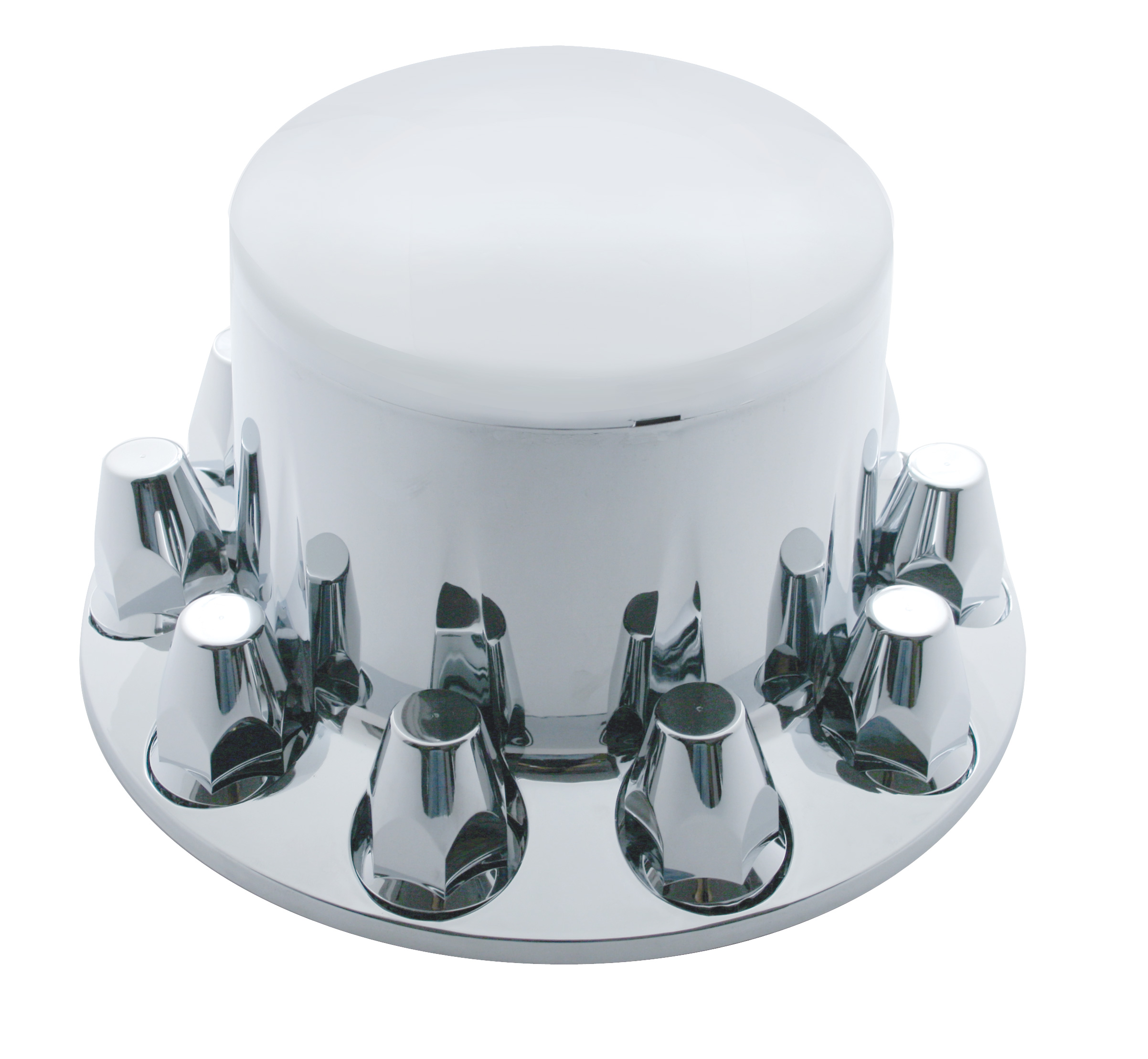 Chrome Plastic Rear Axle Cover W/ Removable Hub Cap - 33Mm Thread-On Nut Cover