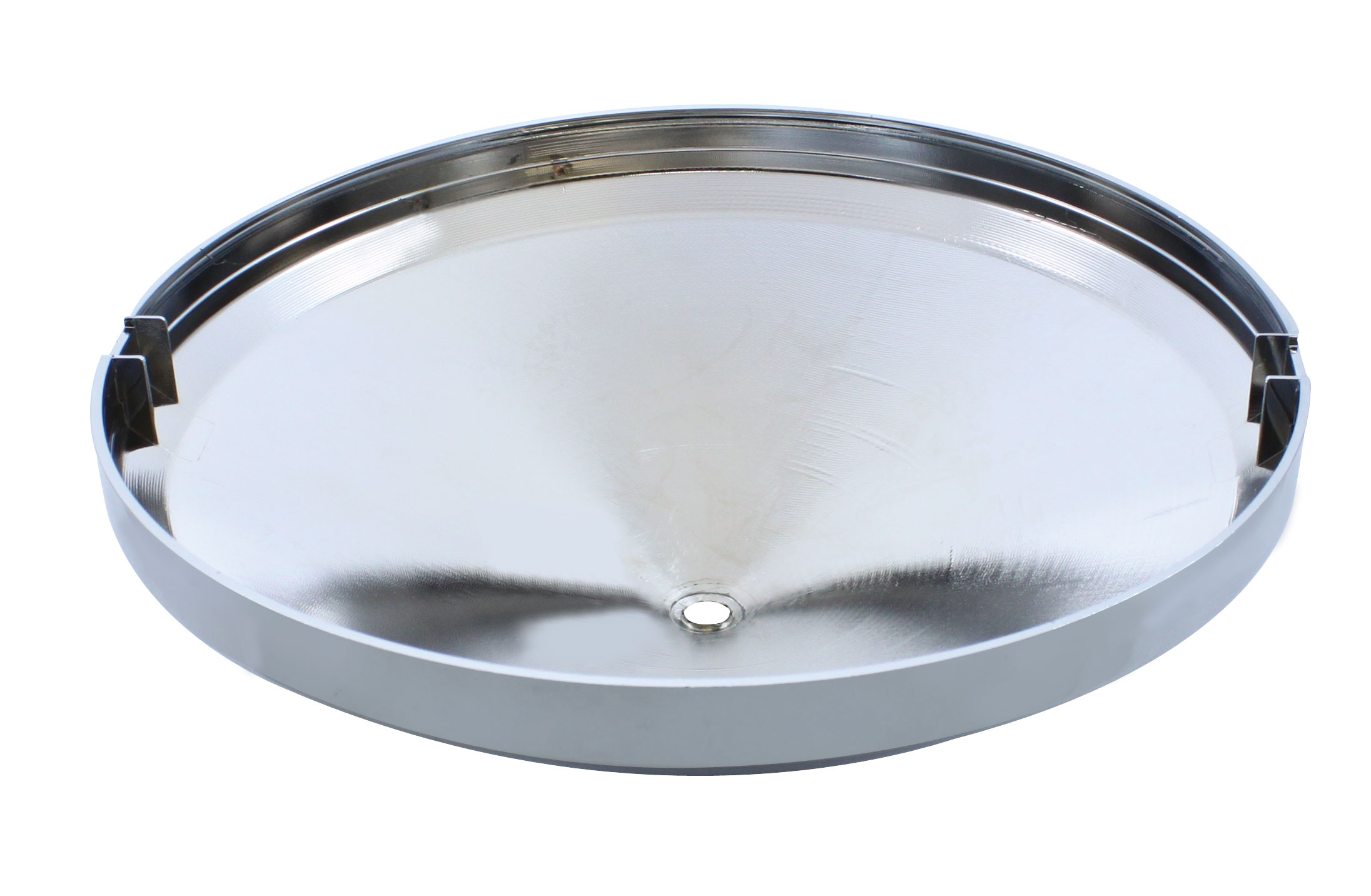 Chrome Plastic Rear Axle Cover Pointed Hub Cap W/ Spinner Hole