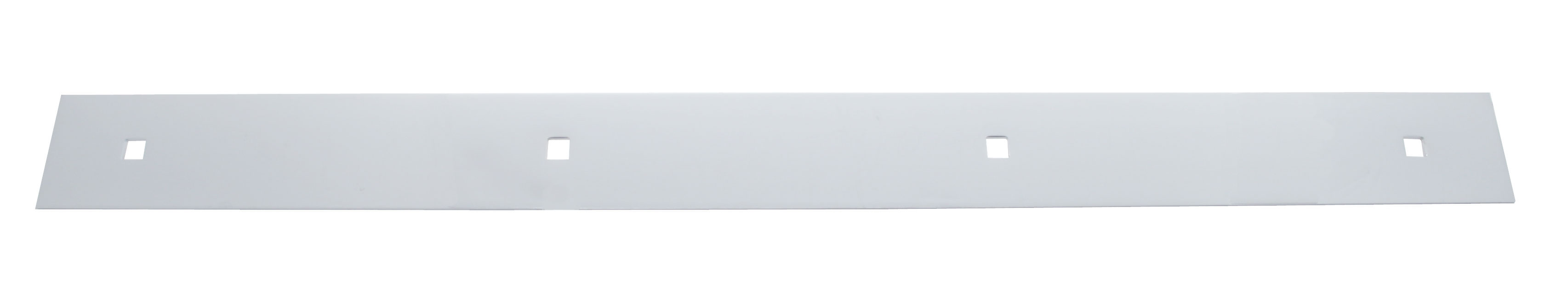 Chrome 2"L X 24"W Top Mud Flap Plate - Blot Thru