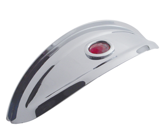 Chrome 7" Visor W/ Glass Red Dot