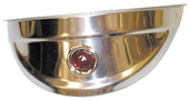 Stainless Steel 7" Visor W/ Glass Red Dot