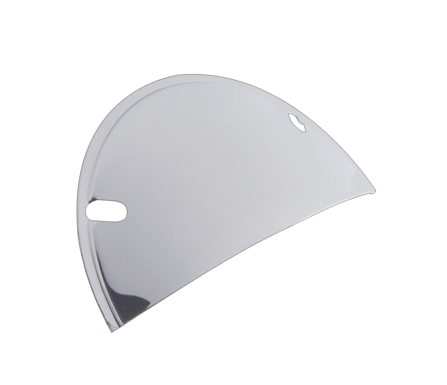 7" Half Moon Headlight Shield, Chrome Plated