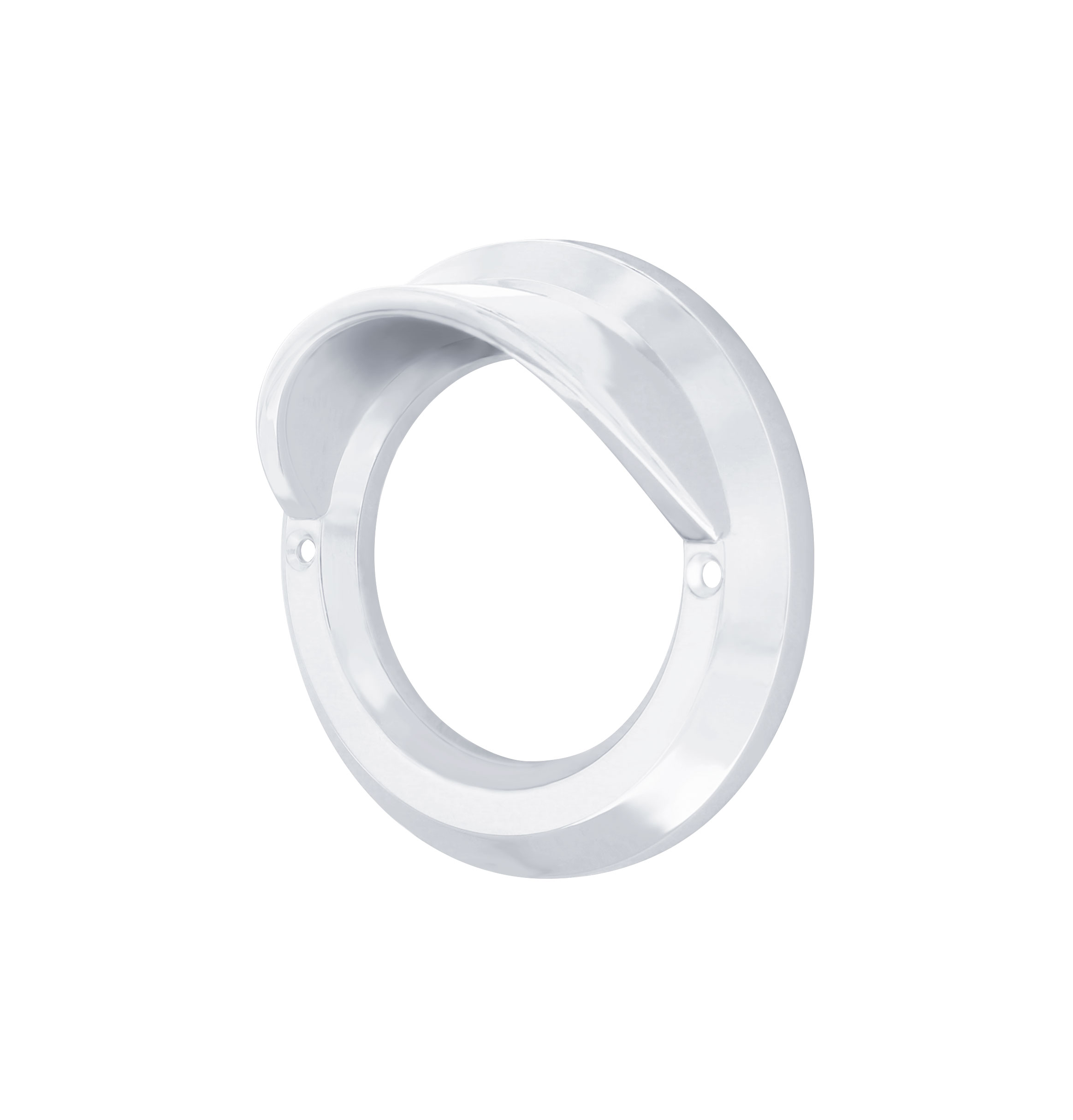 Chrome Plastic 2" Round Bezel W/ Visor
