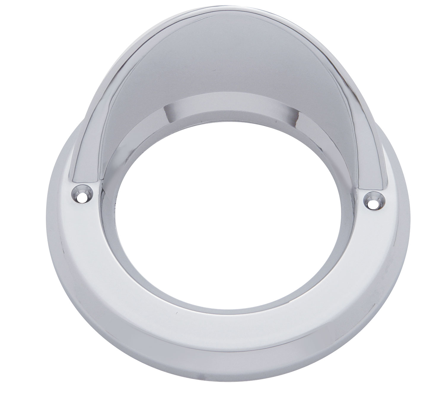 Chrome Plastic Bezel W/ Visor-2 1/2" Round