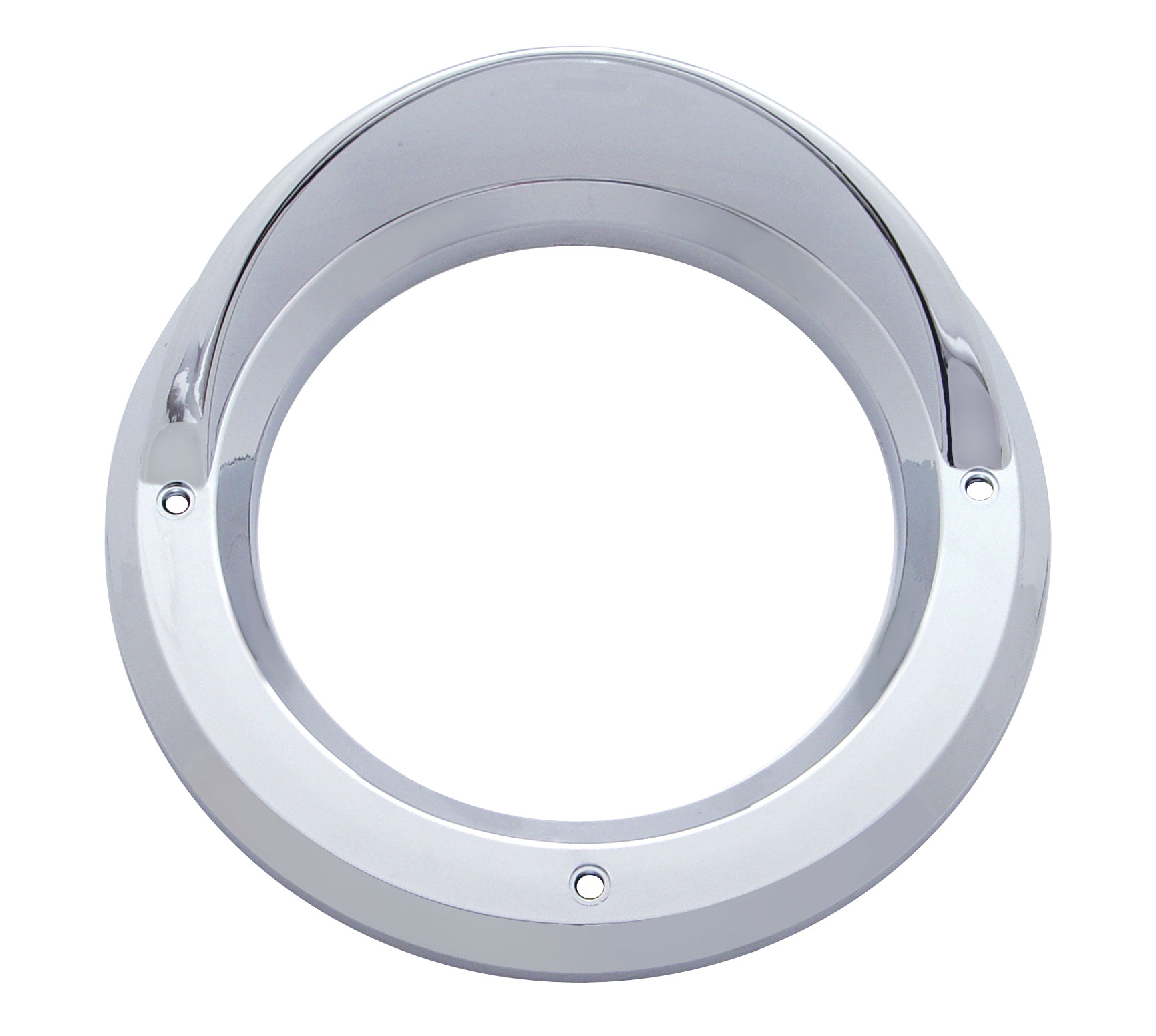 Chrome Plastic 4" Bezel W/ Visor