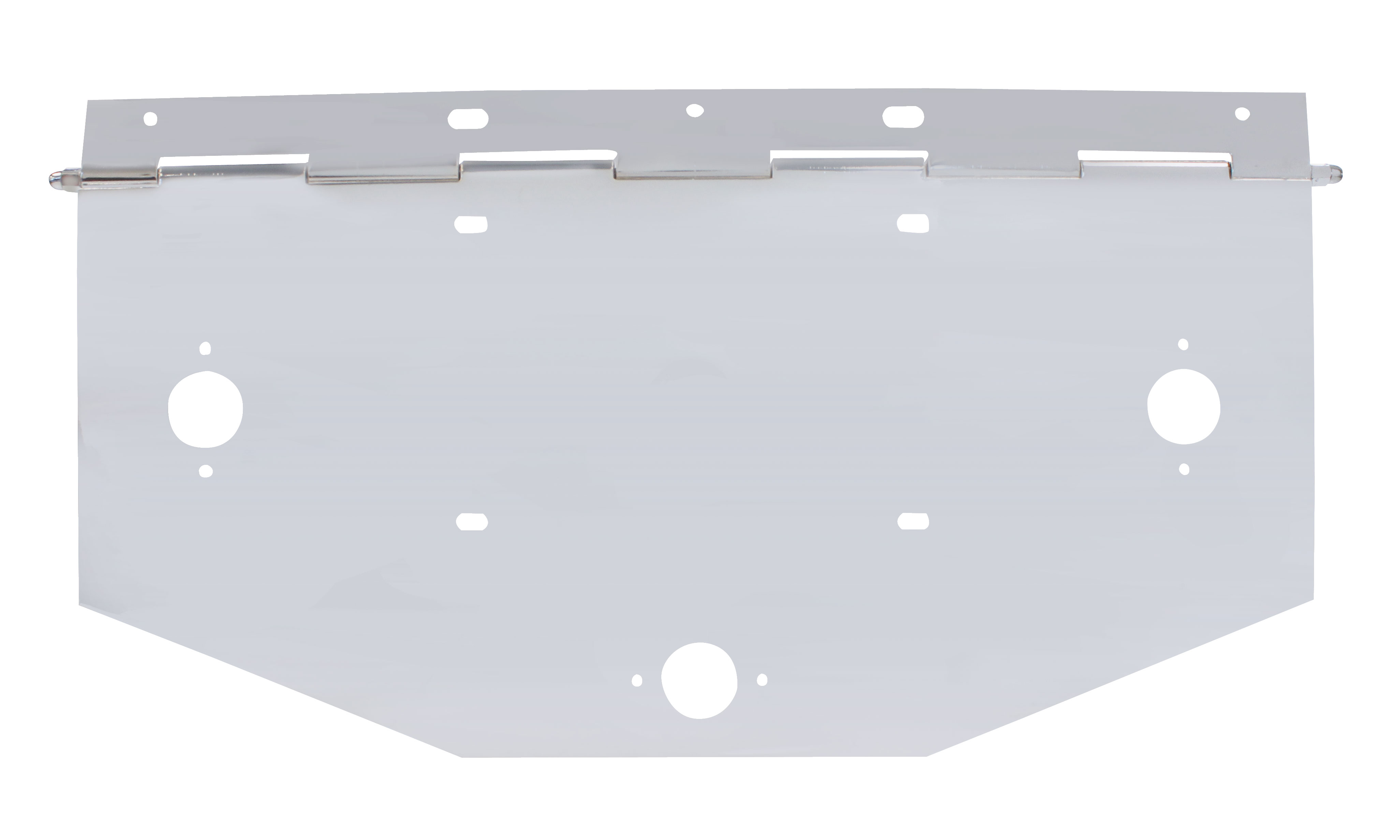 Chrome 1 License Plate Angled Holder W/ Square Marker Light Cutout