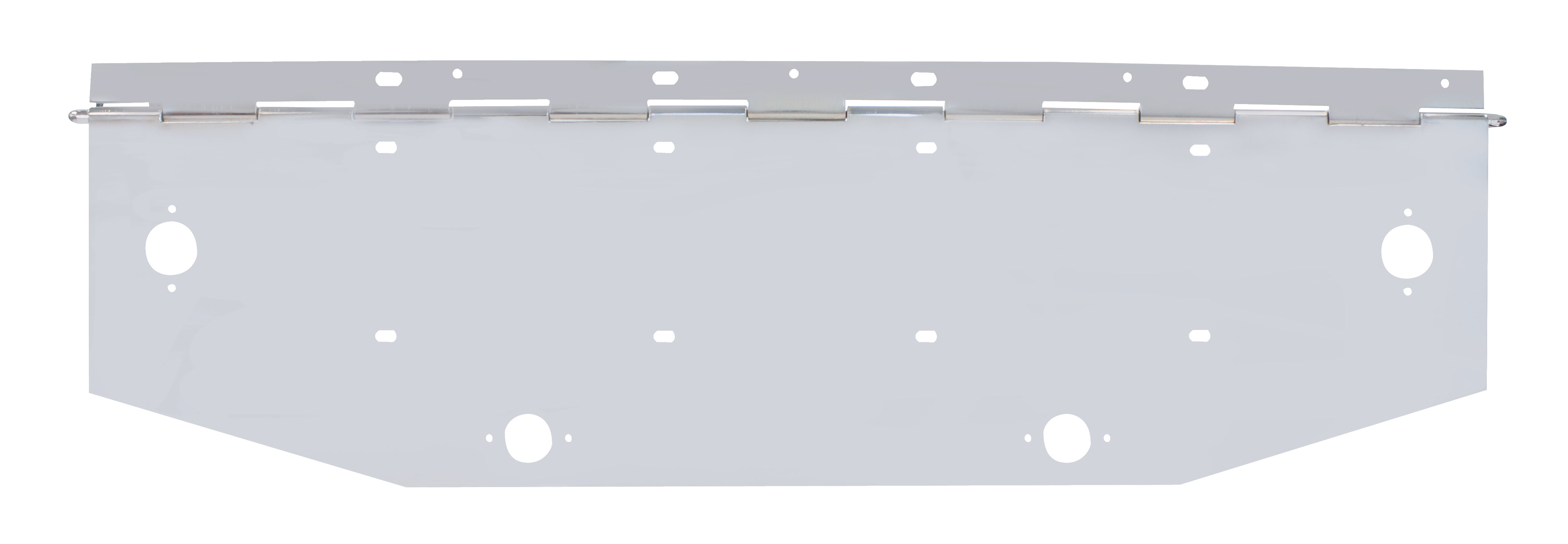 Chrome 2 License Plate Angled Holder W/ Square Marker Light Cutout