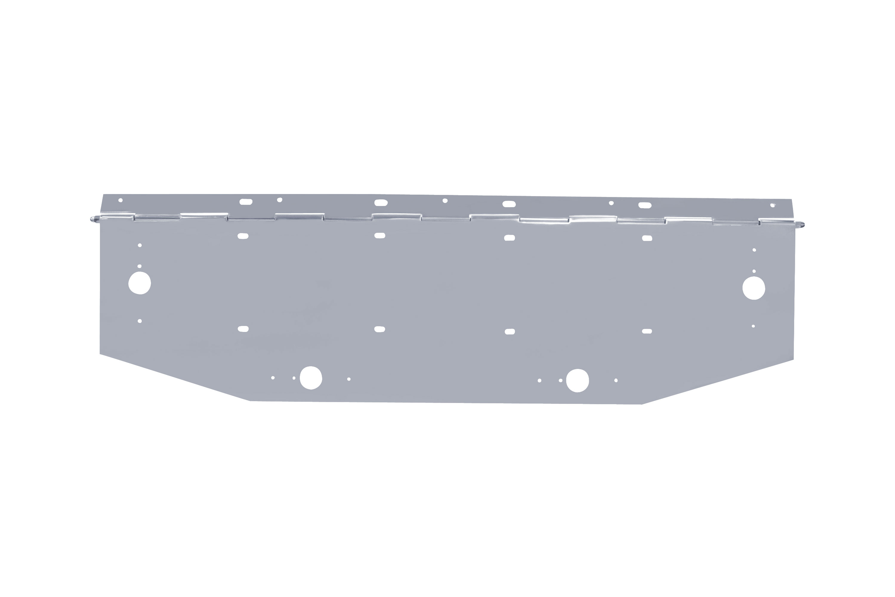 Chrome 2 License Plate Angled Holder W/ Running Light Cutout