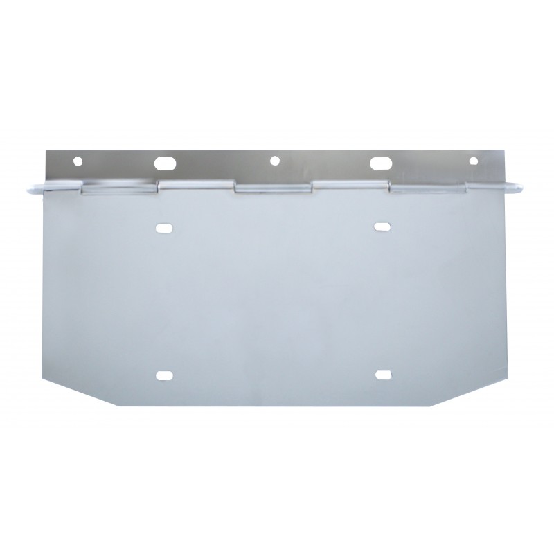 Chrome 1 License Plate Angled Holder W/ Hinge