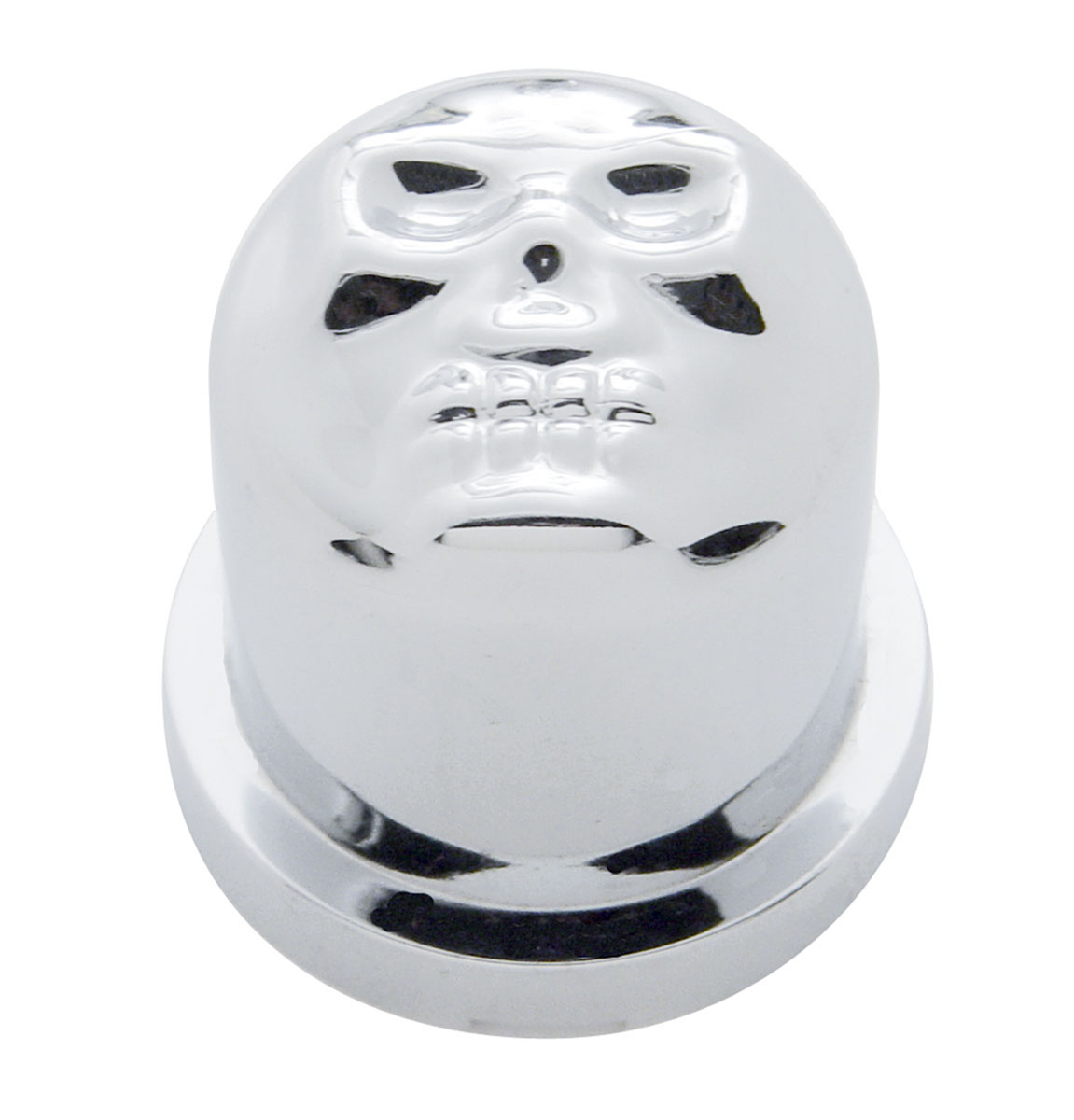 Chrome Plastic 3/4" X 1 1/2" Skull Nut Cover