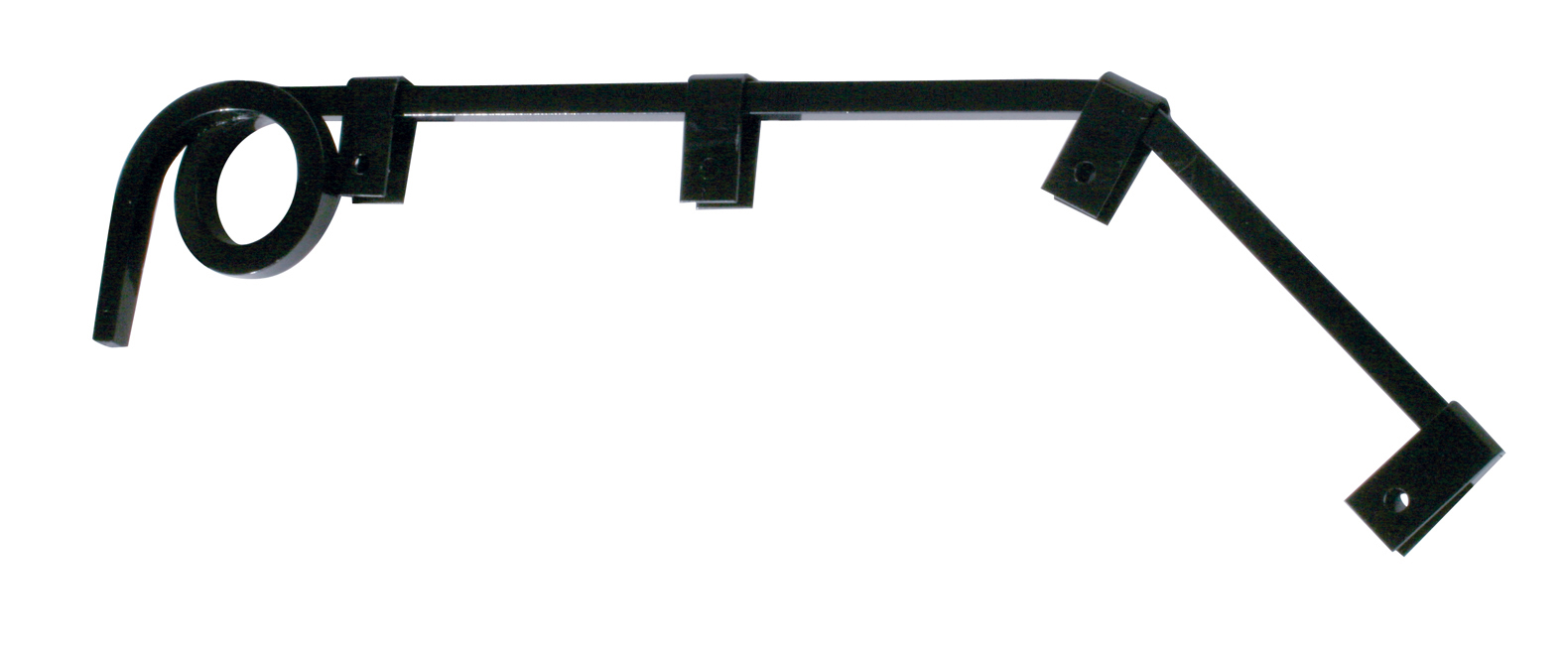 (2/Bulk) Black Angled 0.64" Square Spring Steel Arm Mud Flap Hanger - 1 Coil