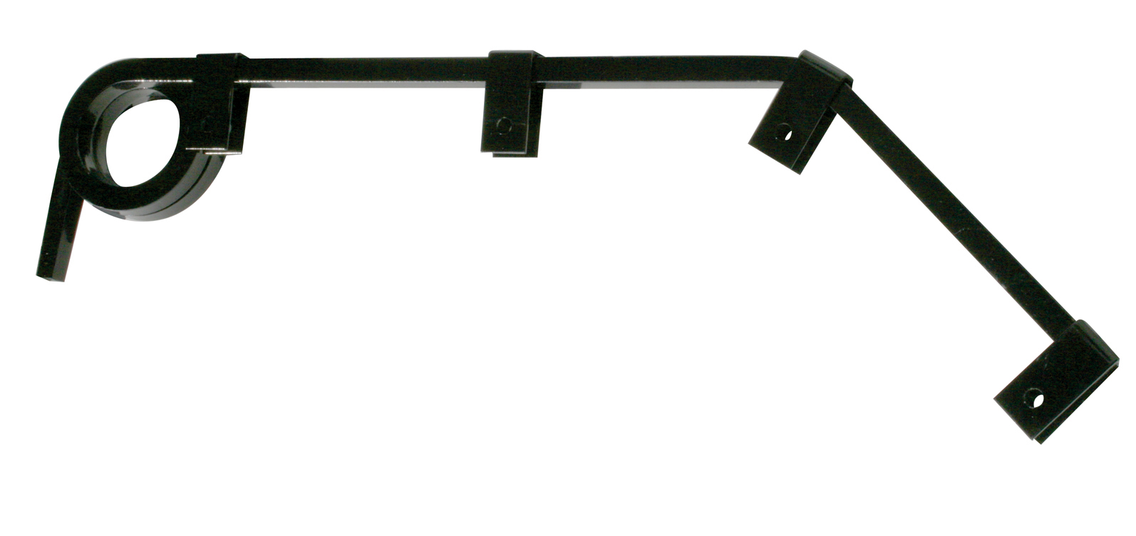 (2/Bulk) Black Angled 0.64" Square Spring Steel Arm Mud Flap Hanger - 2 Coils