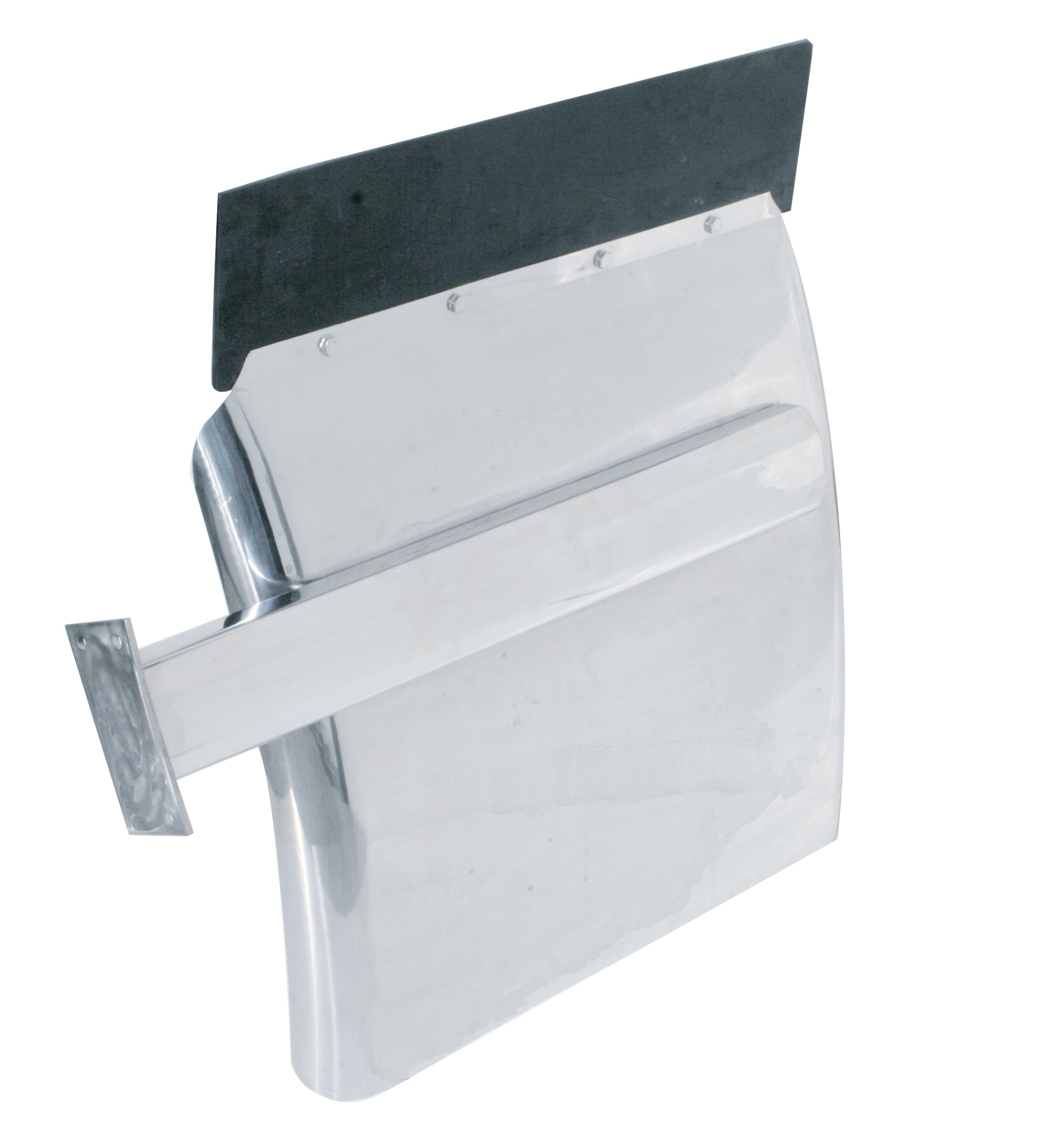 (2/Bulk) Stainless Steel Deluxe 24" W X 24" L Quarter Fender - 4 Hole Flange Mount