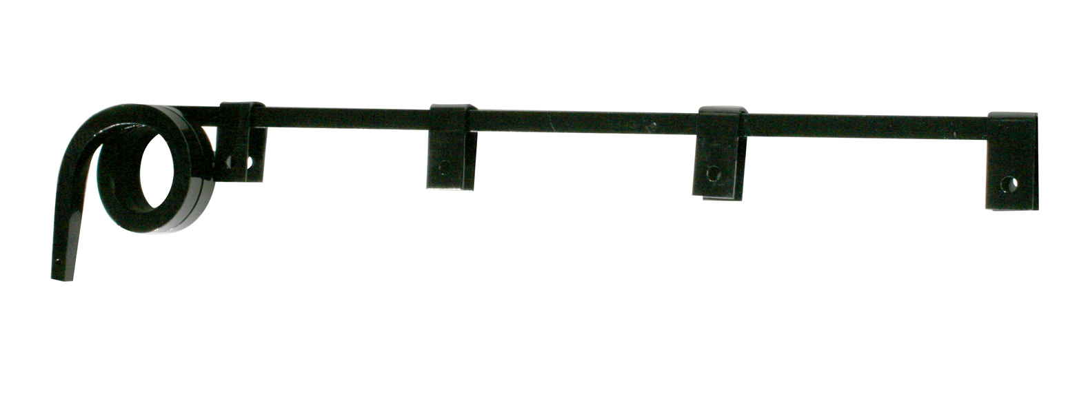 (2/Bulk) Black Straight 0.64" Square Spring Steel Arm Mud Flap Hanger - 2 Coils
