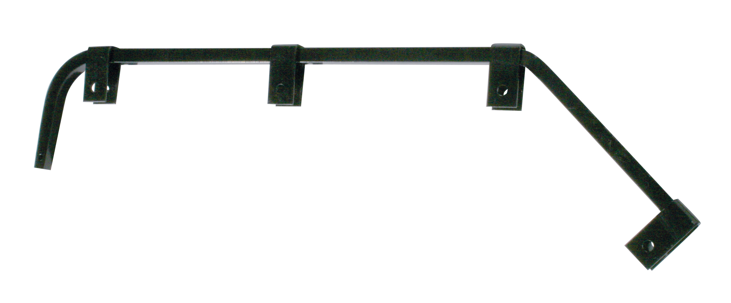 (2/Bulk) Black Angled 0.64" Square Spring Steel Arm Mud Flap Hanger
