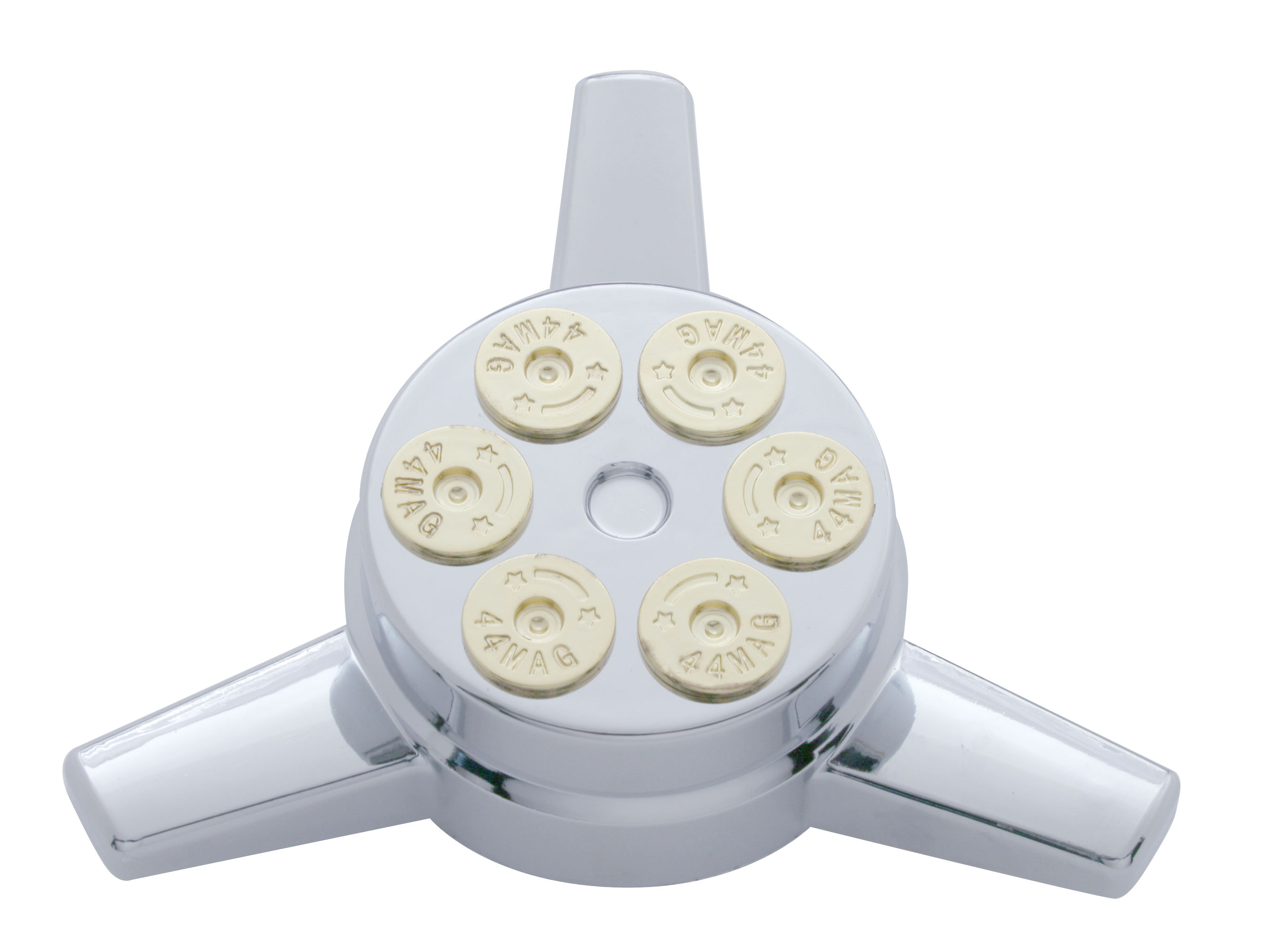 Chrome Plastic Spinner - Gun Cylinder