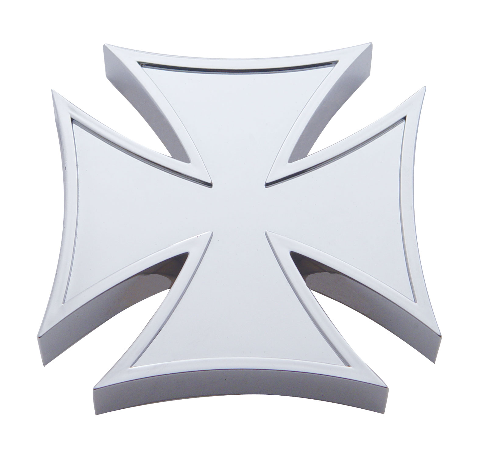 Chrome Plastic Spinner - Iron Cross