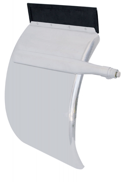 (2/Bulk) Stainless Steel Deluxe 24" W X 36" L Curved Quarter Fender - Triangle Bracket