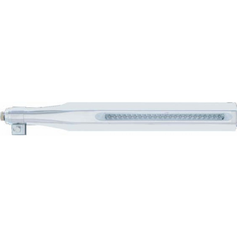 (2/Bulk) Stainless Steel Deluxe Quarter Fender Bracket W/ 23 Red Led W/ Reflector 17" Light Bar - Clear Lens