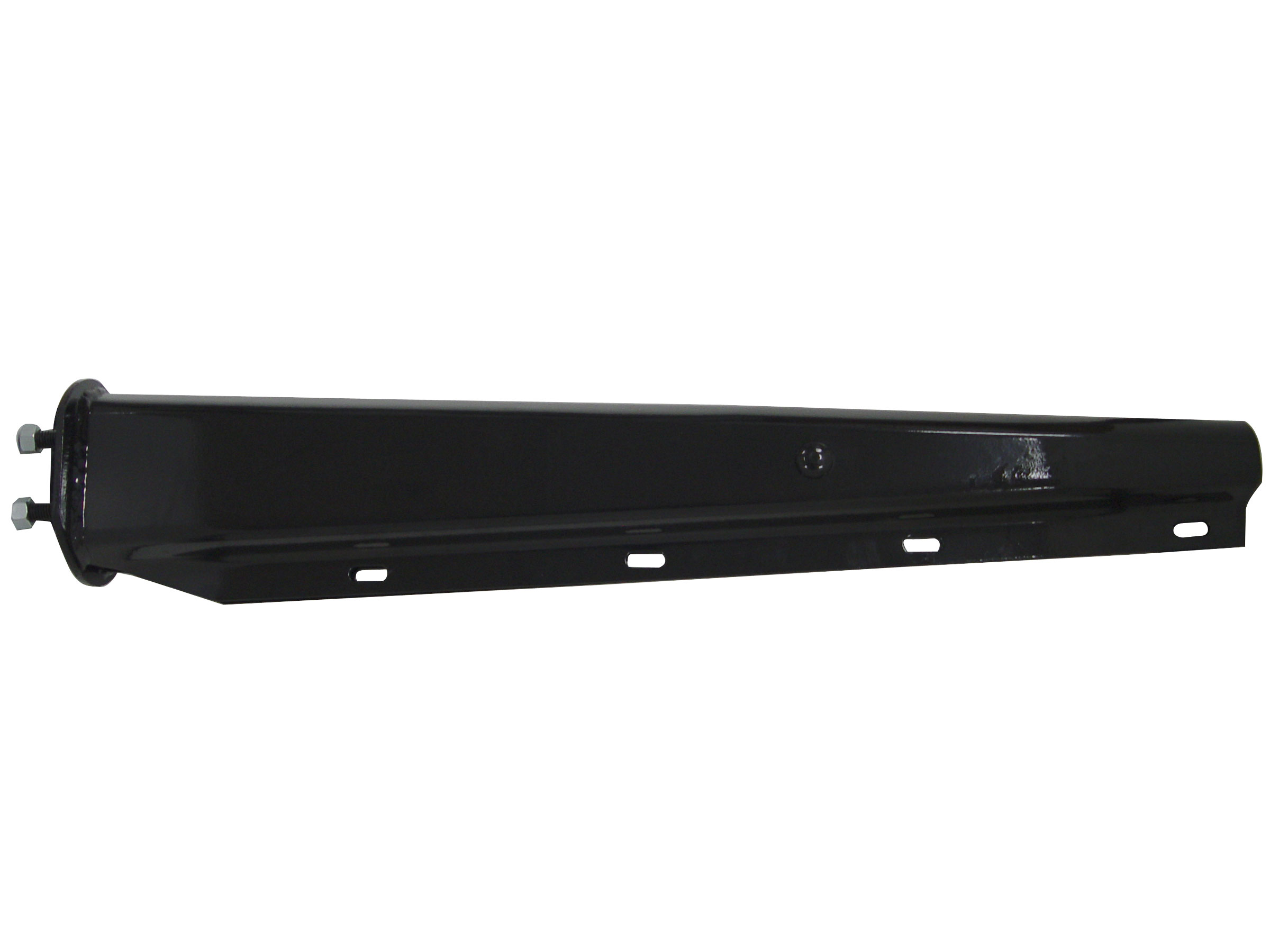 (2/Bulk) Black Straight 30" Heavy Duty Spring Loaded Straight Mud Flap Hanger - 1 1/8" Bolt Pattern