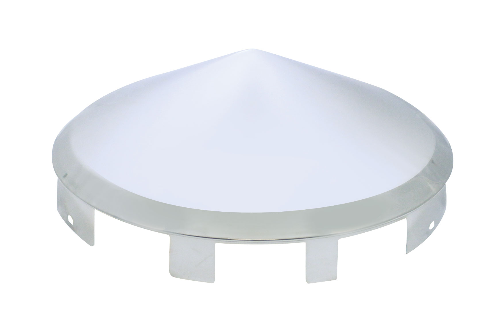 Stainless Steel Universal Pointed Front Hub Cap - 1" Lip