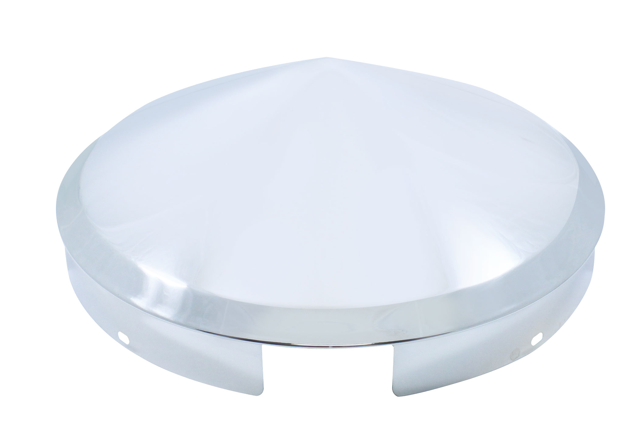 Stainless Steel 1" Lip 4 Even Notch Front Pointed Hub Cap