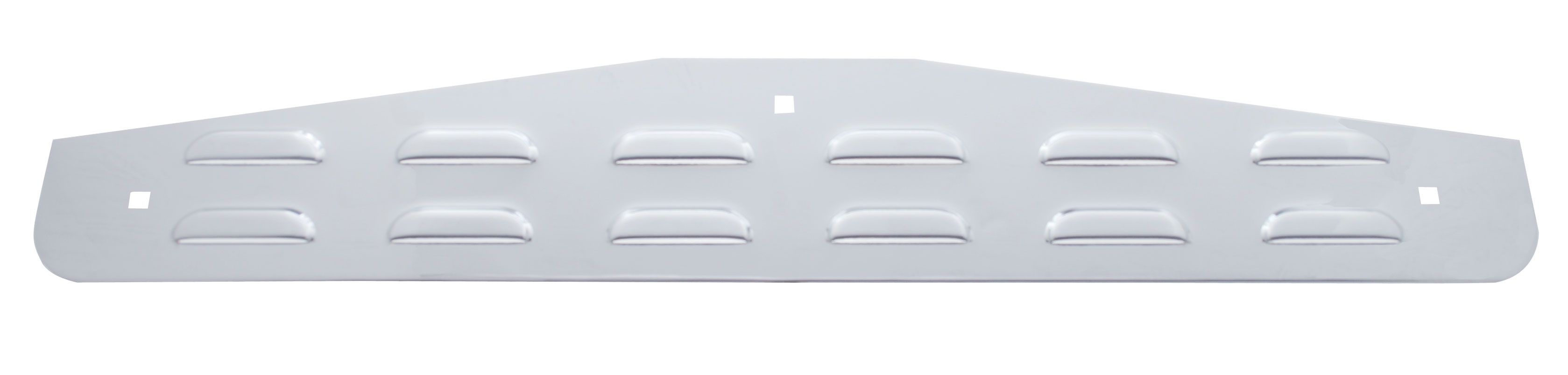 Stainless Steel 4"L X 24"W Louvered Bottom Mud Flap Plate W/O Lip - Bolt Thru Studs