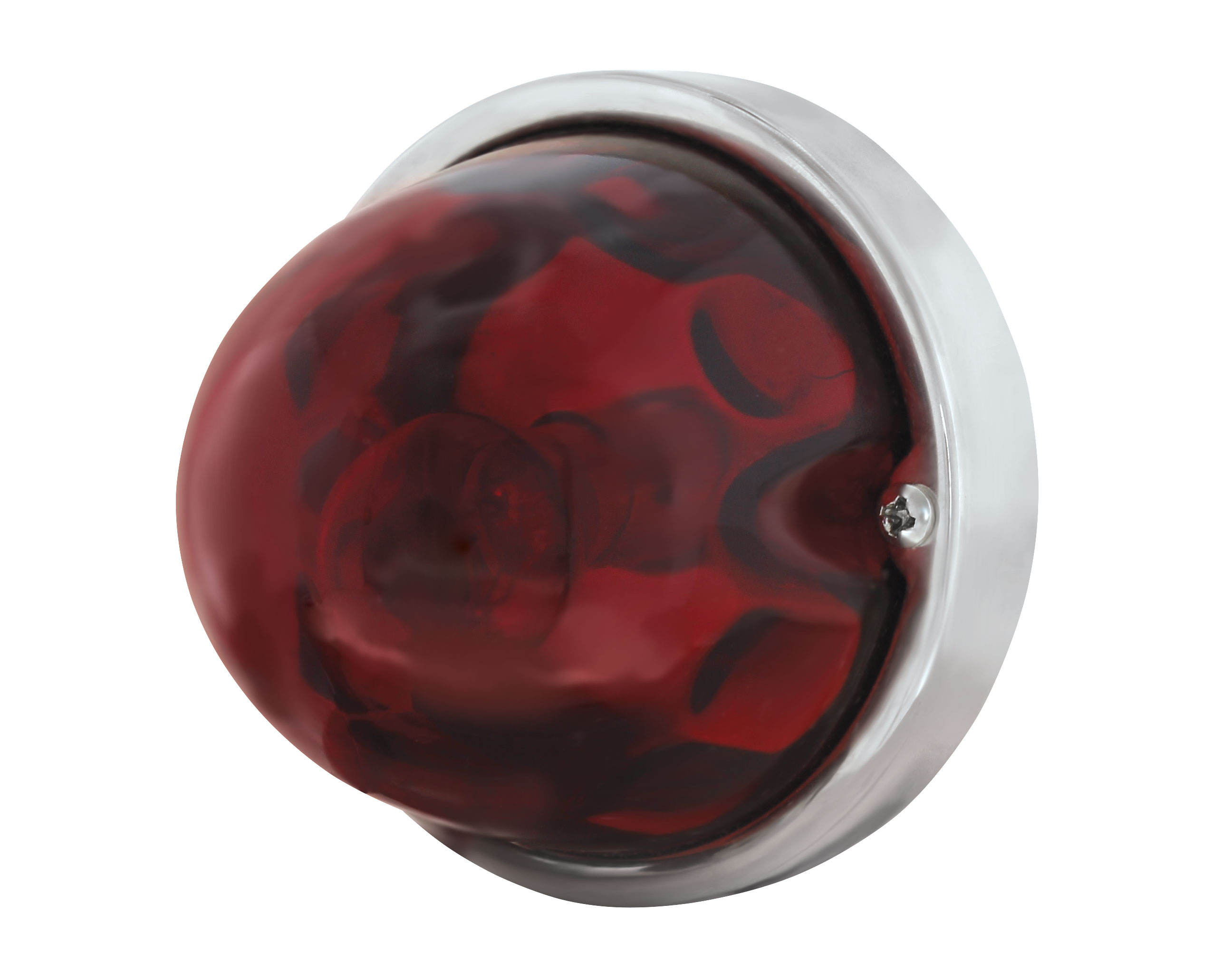 Large Glass Marker Light W/ 1157 Bulb - Red