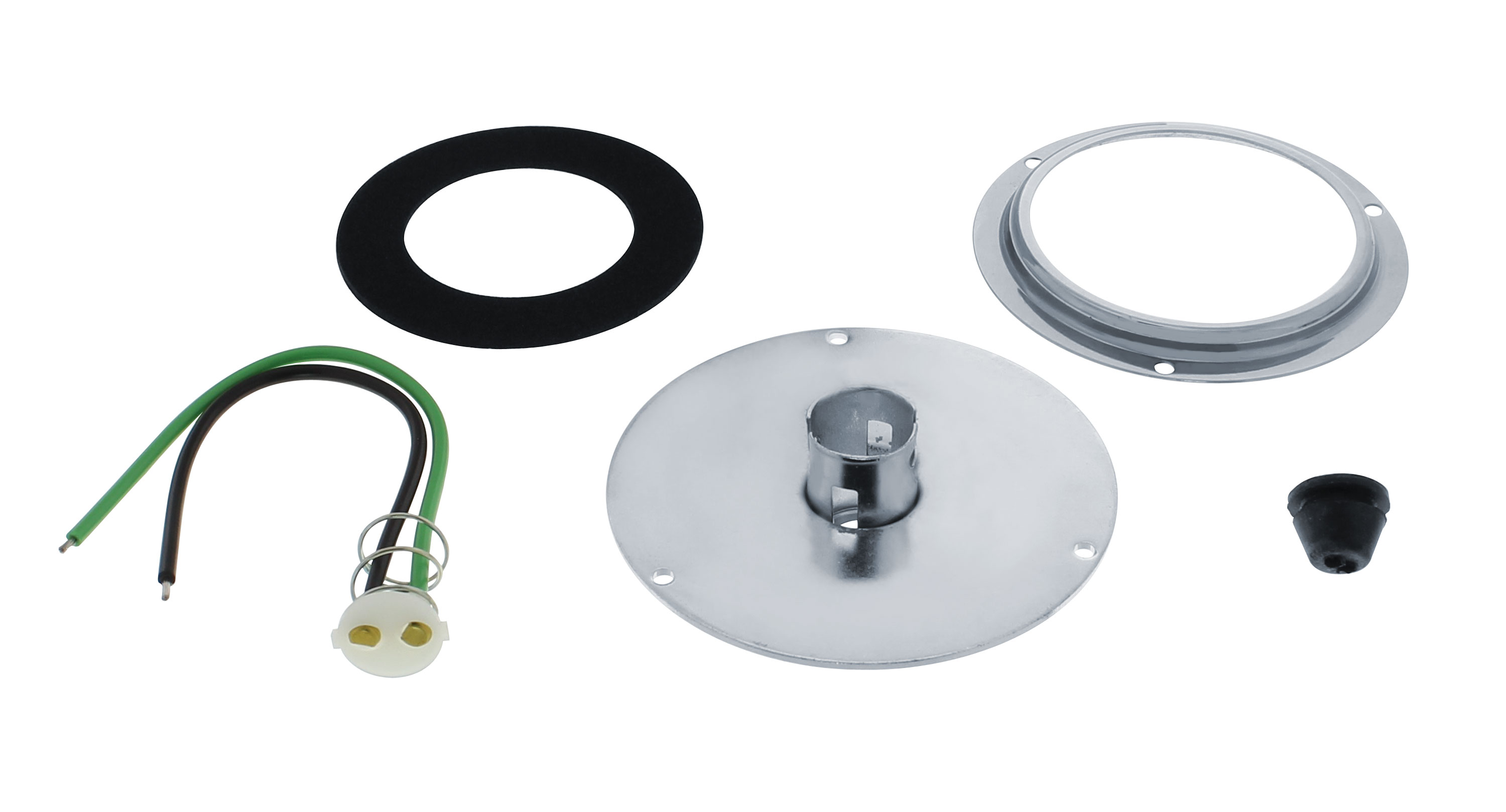 Medium Amber Watermelon Glass Light Kit W/O Lens, Bulb, & Screws