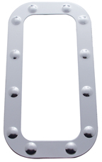 Stainless Steel Dimpled Vent  Door Trim - Peterbilt