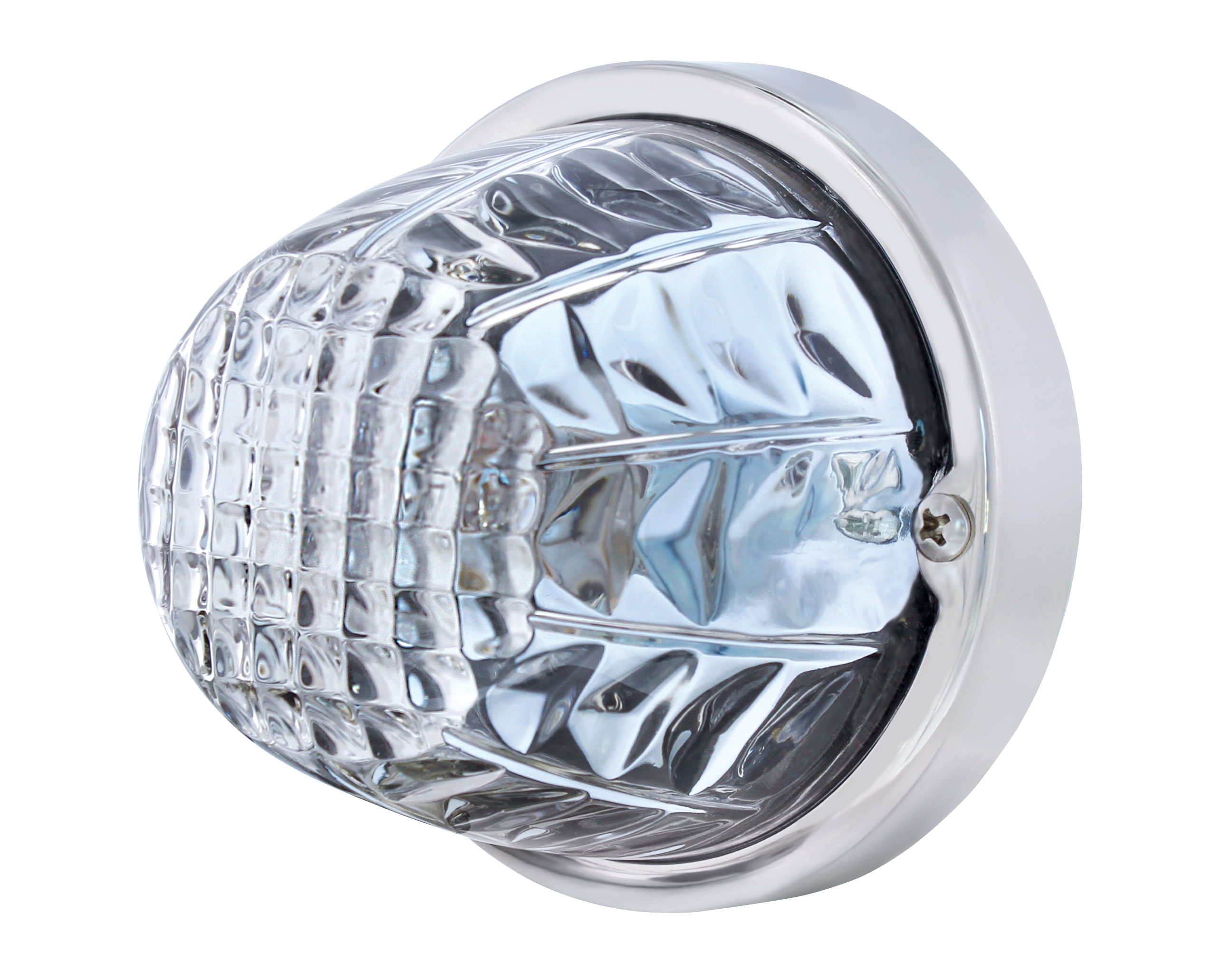 Incandescent Large Glass Marker Light W/ 1157 Bulb - Clear Crystal Lens