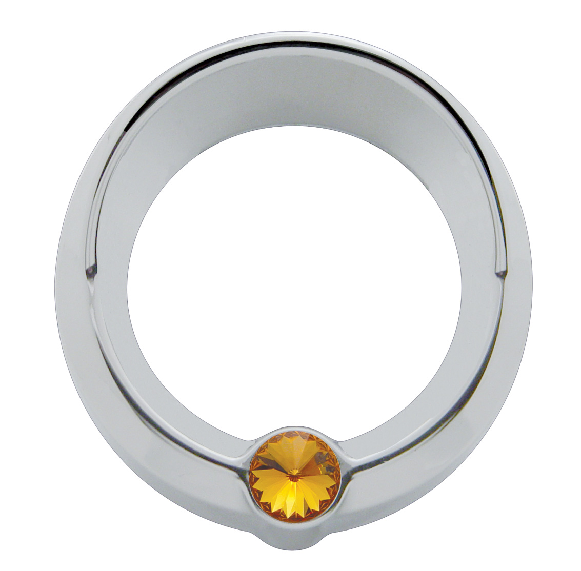 Chrome Plastic Freightliner Small Gauge Cover W/ V