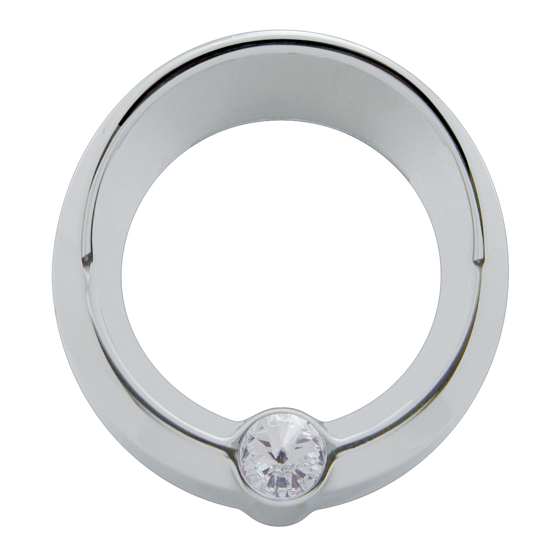 Chrome Plastic Freightliner Small Gauge Cover W/ V