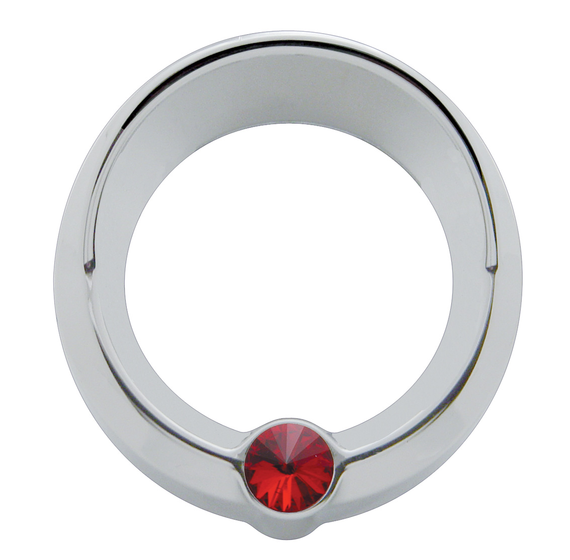 Chrome Plastic Freightliner Small Gauge Cover W/ V