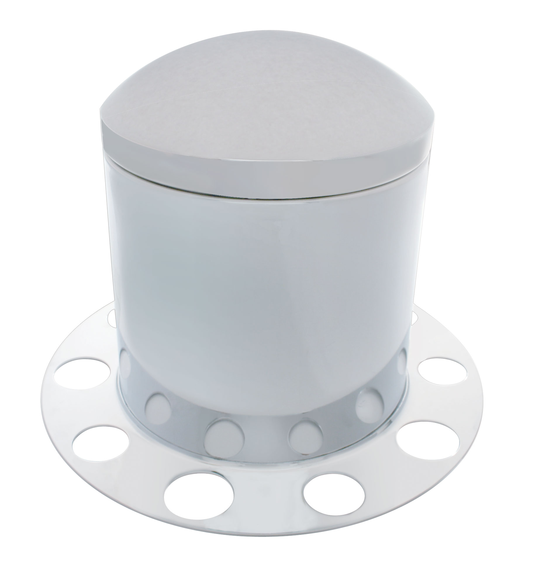 Stainless Steel Dome Rear 3Pc. Axle Cover - Steel Ring