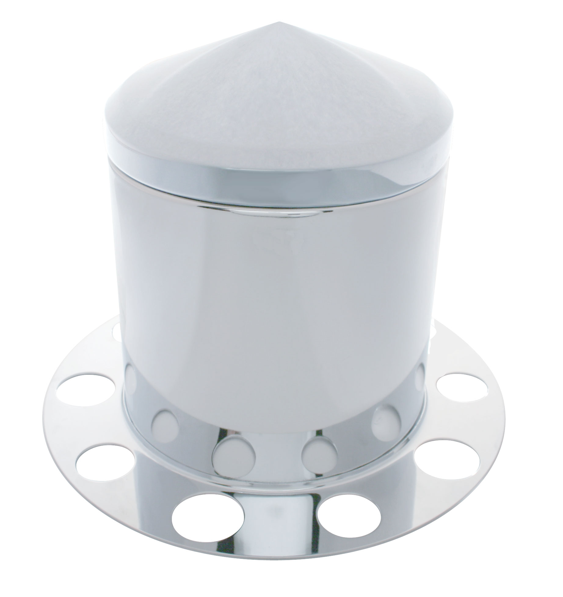 Stainless Steel Pointed Rear 3Pc. Axle Cover - Steel Ring